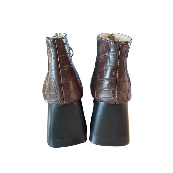 Women’s Chunky Heel Zip Up Front Block Heel Sandals Size 39 - Picture 4 of 8